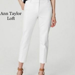 Ann Taylor Loft copped white dress pants